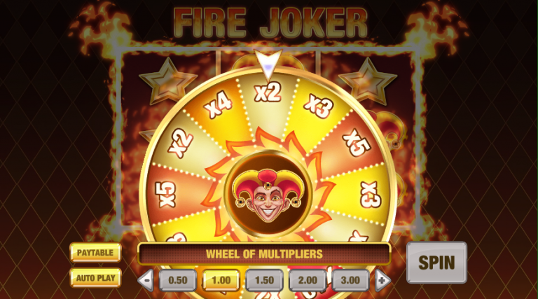 wheel of multipliers bonus fire joker